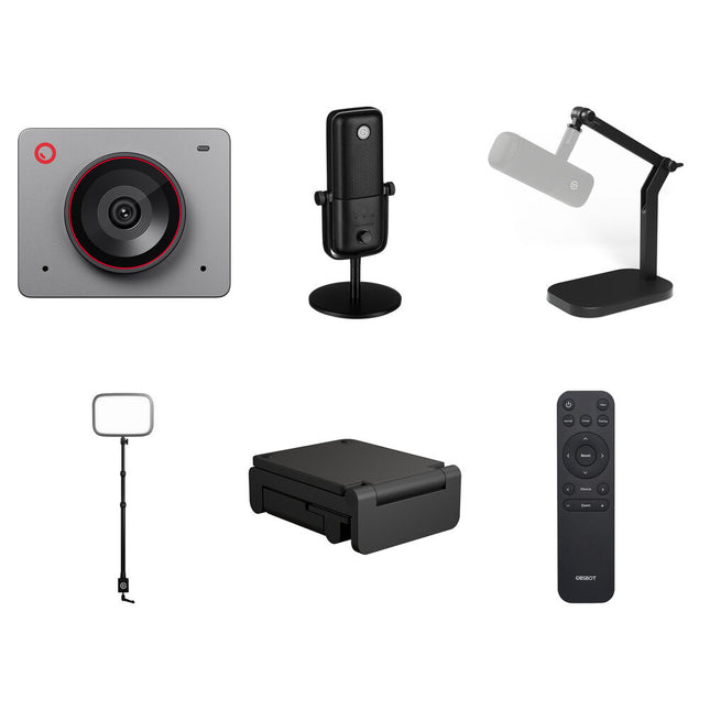 OBSBOT Meet 2 Webcam 4K 30 fps Sensor CMOS 1/2 pulg Kit Completo