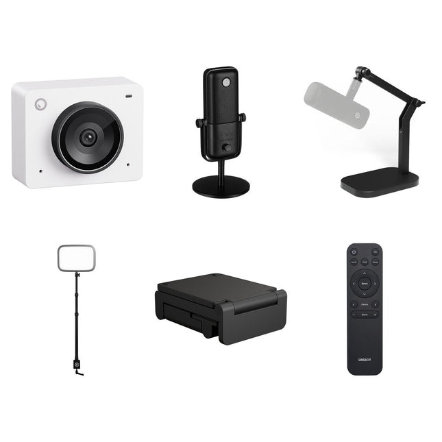 OBSBOT Meet 2 Webcam 4K UHD 30 fps con Kit Streamer y Micrófono USB