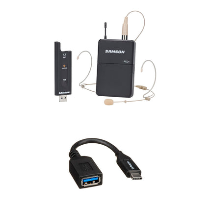 Samson XPD2 Kit Micrófono Inalámbrico USB Digital Sistema 100ft Alcance USB Type-C