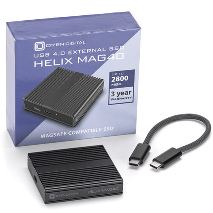 Oyen Digital Helix Mag40 SSD portátil 4TB USB4 40 Gb/s 2800 MB/s