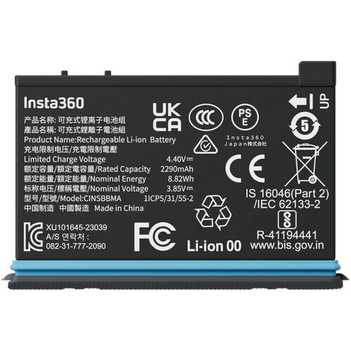 Batería Recargable para Insta360 X4 Air 2010mAh Carga Rápida
