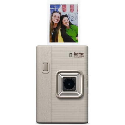 FUJIFILM instax mini LiPlay+ Cámara Híbrida Instantánea con Estuche Beige Arena