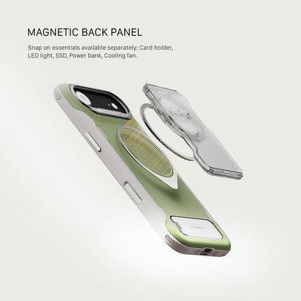 Funda Tilta Khronos Lite para iPhone 17 Gris Claro con Soporte y Protección Magnética