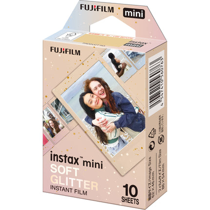 FUJIFILM instax mini película instantánea Soft Glitter 10 exposiciones ISO 800 brillo suave