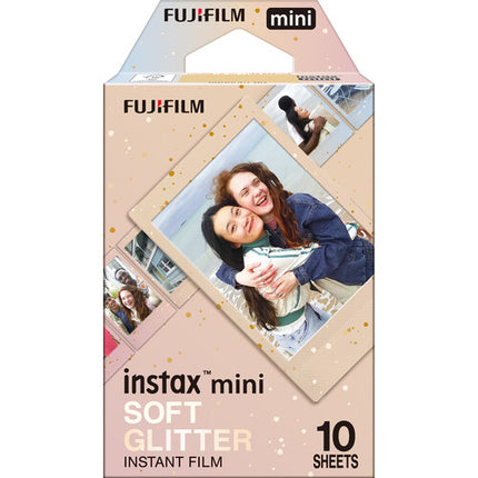 FUJIFILM instax mini película instantánea Soft Glitter 10 exposiciones ISO 800 brillo suave