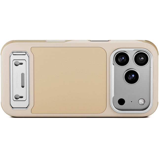 Tilta Khronos Lite Funda iPhone 17 Pro Champagne Panel Magnético Patas Reforzadas