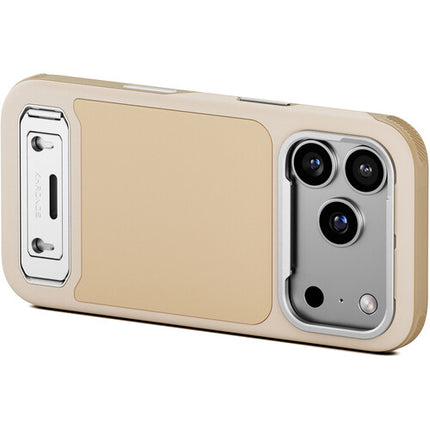 Tilta Khronos Lite Funda iPhone 17 Pro Champagne Panel Magnético Patas Reforzadas