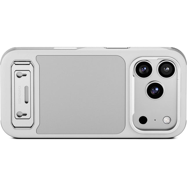 Tilta Khronos Lite Funda iPhone 17 Pro Gris con Kickstand y Bordes Reforzados