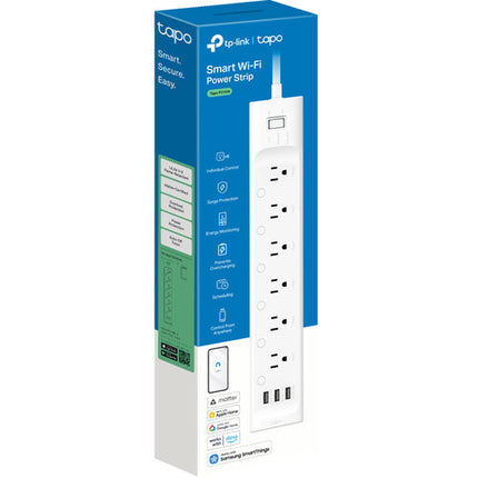 TP-Link Tapo P316M Regleta Inteligente Wi-Fi 6 Enchufes 3 USB-A