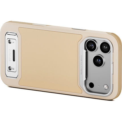 Funda Tilta Khronos Lite iPhone 17 Pro Max Champagne con soporte y esquinas reforzadas