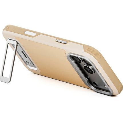 Funda Tilta Khronos Lite iPhone 17 Pro Max Champagne con soporte y esquinas reforzadas