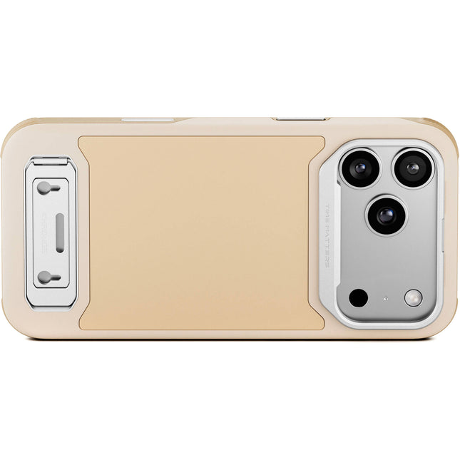 Funda Tilta Khronos Lite iPhone 17 Pro Max Champagne con soporte y esquinas reforzadas