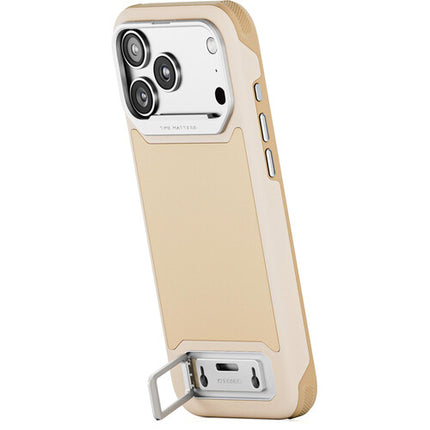 Funda Tilta Khronos Lite iPhone 17 Pro Max Champagne con soporte y esquinas reforzadas