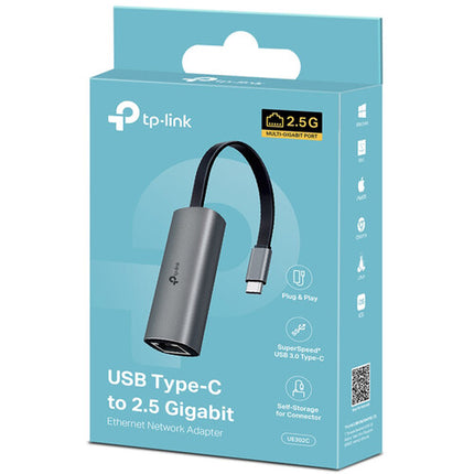 TP-Link UE302C Adaptador de Red USB-C a Ethernet 2.5 Gigabit 3.2 Gen 1 Aluminio Plegable