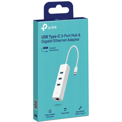 TP-Link UE330C Hub USB-C 3 Puertos USB-A y Ethernet Gigabit