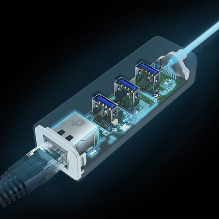 TP-Link UE330C Hub USB-C 3 Puertos USB-A y Ethernet Gigabit