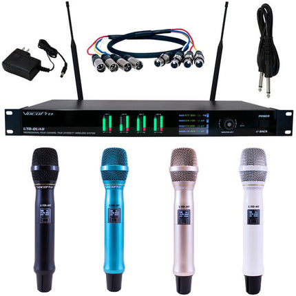 VocoPro UTD-QUAD-VIVID Sistema Inalámbrico 4 Canales 500 MHz 8-10 Horas Batería