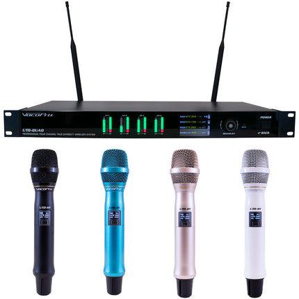 VocoPro UTD-QUAD-VIVID Sistema Inalámbrico 4 Canales 500 MHz 8-10 Horas Batería