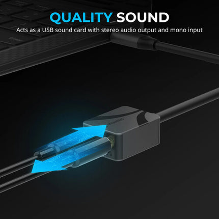 Sabrent Adaptador USB-C a Doble Audio 3.5mm con Chasis de Aleación de Aluminio