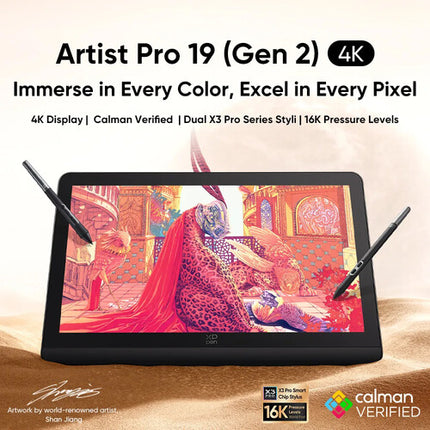 XPPen Artist Pro 19 4K Pantalla Táctil 18.4" 3840x2160 16384 Niveles de Presión