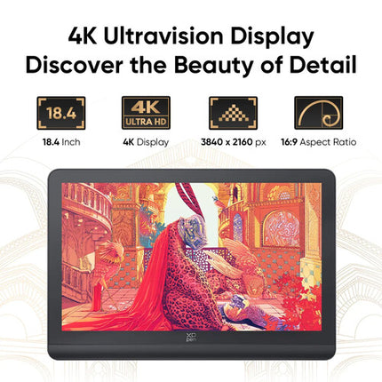 XPPen Artist Pro 19 4K Pantalla Táctil 18.4" 3840x2160 16384 Niveles de Presión