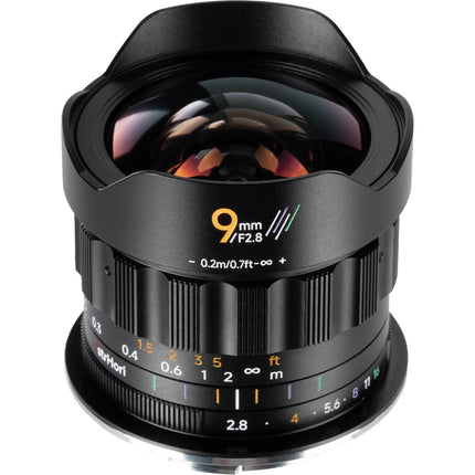 AstrHori MF 9mm f/2.8 Lente para Canon RF Apertura f/2.8 a f/16 con parasol integrado