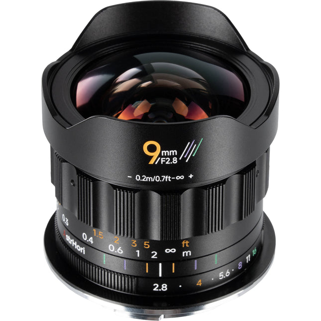 AstrHori MF 9mm f/2.8 Lente para Canon RF Apertura f/2.8 a f/16 con parasol integrado
