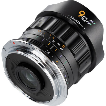 AstrHori MF 9mm f/2.8 Lente para Canon RF Apertura f/2.8 a f/16 con parasol integrado