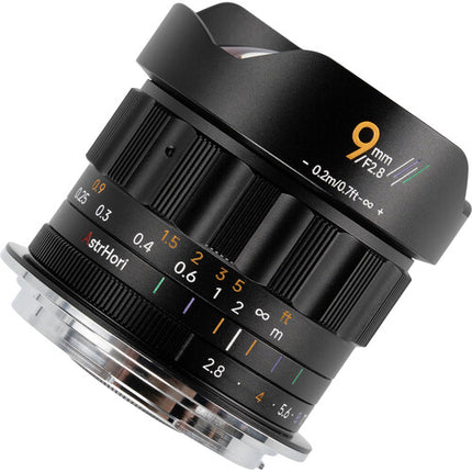 AstrHori MF 9mm f/2.8 Lente para Canon RF Apertura f/2.8 a f/16 con parasol integrado