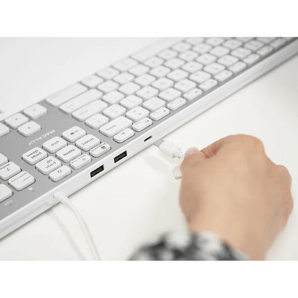 Macally Teclado Retroiluminado USB con Hub 3 Niveles 16 Teclas Acceso