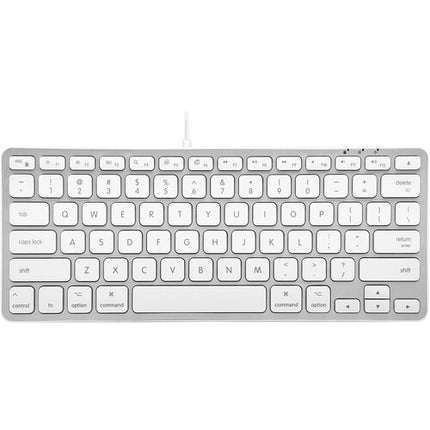 Macally Teclado Compacto Alámbrico con Hub USB-C y USB-A Aluminio