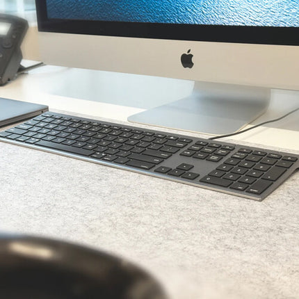 Macally Everyday Premium Teclado para Mac con 110 Teclas y USB-A Adaptador Integrado