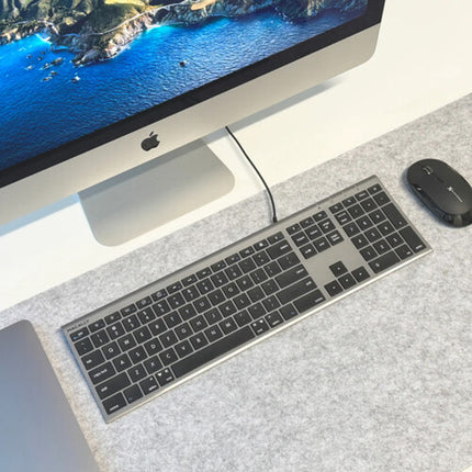 Macally Everyday Premium Teclado para Mac con 110 Teclas y USB-A Adaptador Integrado