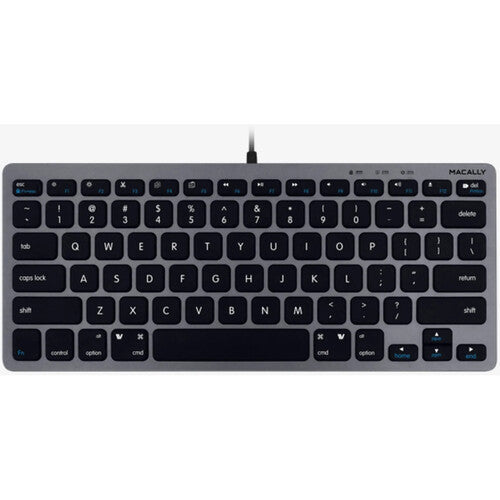 Macally USB-C Teclado Compacto con Cable 13 Teclas de Atajo Plug and Play