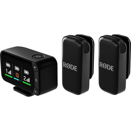 RODE Wireless Micro Sistema de Micrófonos Inalámbricos Ultracompactos para 2 Personas con Alcance de 100 m y Baterías Recargables de 7 Horas