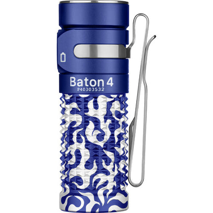 Olight Baton 4 Linterna Recargable Azul 1300 Lúmenes Cable Magnético