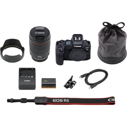 Canon EOS R5 Cámara sin Espejo 45MP con Lente 24-105mm y Kit Essentials+