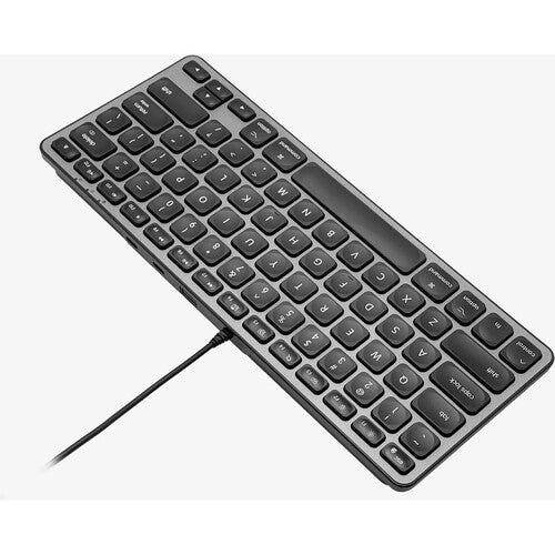 Macally Compact Teclado con Cable y Hub USB-C y USB-A 3 Puertos