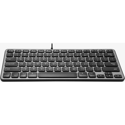 Macally Compact Teclado con Cable y Hub USB-C y USB-A 3 Puertos