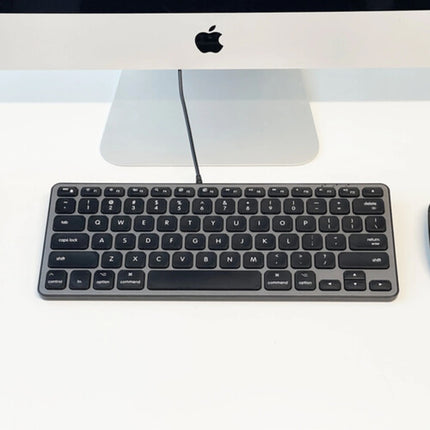Macally Compact Teclado con Cable y Hub USB-C y USB-A 3 Puertos