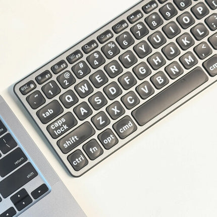 Macally Teclado Retroiluminado con Teclas Grandes USB-C a USB-A Space Gray