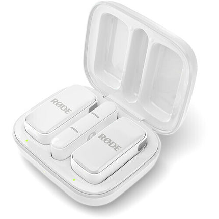 RODE Wireless Micro Sistema de Micrófono Inalámbrico Ultracompacto 2 Personas 7 Horas de Batería Rango 100 m USB-C Blanco