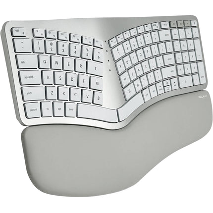 Macally Teclado Ergonómico Inalámbrico con Reposamuñecas y Batería 2000 mAh