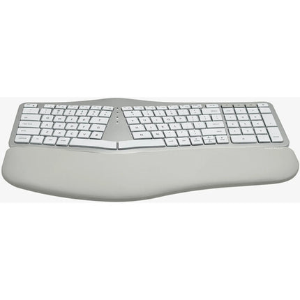 Macally Teclado Ergonómico Inalámbrico con Reposamuñecas y Batería 2000 mAh