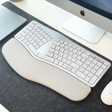 Macally Teclado Ergonómico Inalámbrico con Reposamuñecas y Batería 2000 mAh