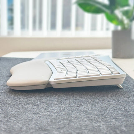 Macally Teclado Ergonómico Inalámbrico con Reposamuñecas y Batería 2000 mAh