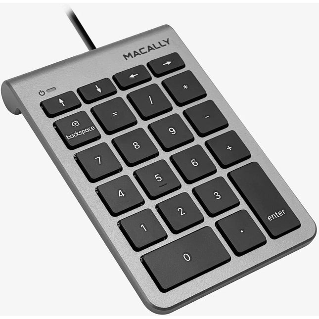 Macally 22 Teclas Teclado Numérico USB-C Gris Espacio Compacto Delgado