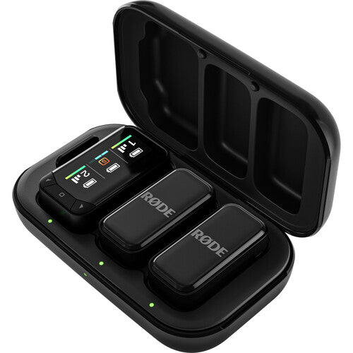 RODE Wireless Micro Sistema de Micrófonos Inalámbricos Ultracompactos para 2 Personas con Alcance de 100 m y Baterías Recargables de 7 Horas