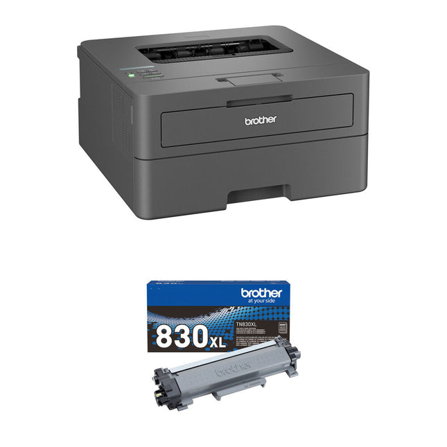 Brother HL-L2405W Impresora Láser Monocromo Compacta Wifi 30 ppm 250 Hojas con Tóner Negro de Alto Rendimiento