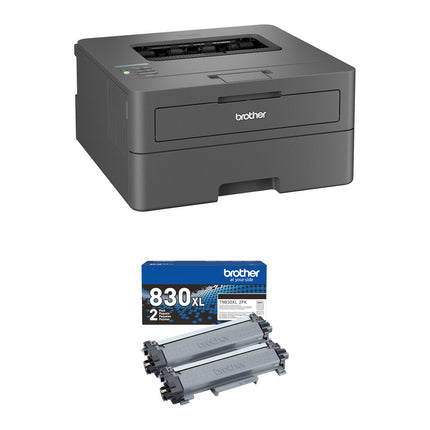 Brother HL-L2405W Impresora Láser Monocromo Compacta Wireless 1200x1200 dpi 30 ppm con 2 Toners de Alta Capacidad